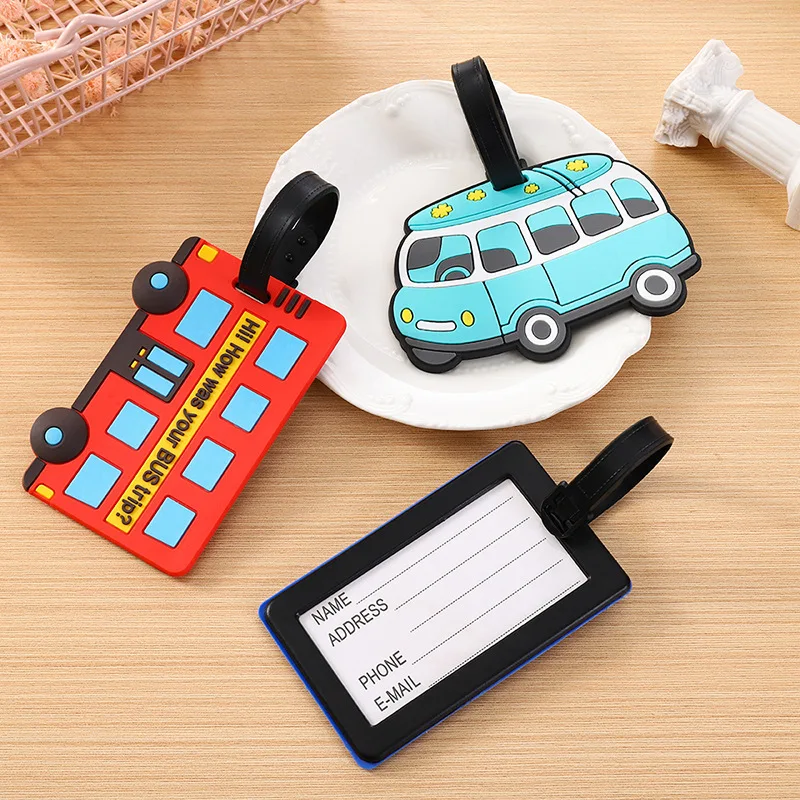 Travel Accessories Plane - Etiquetas de equipaje de silicona de