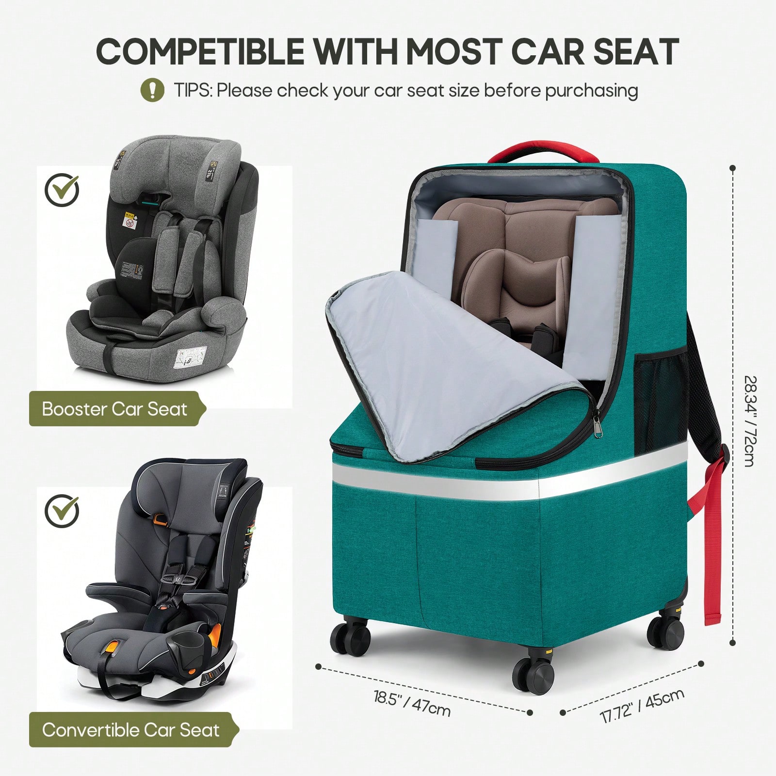 Bolsa de Viaje Acolchada para  - Car Seat Travel Bag reseña y precio
